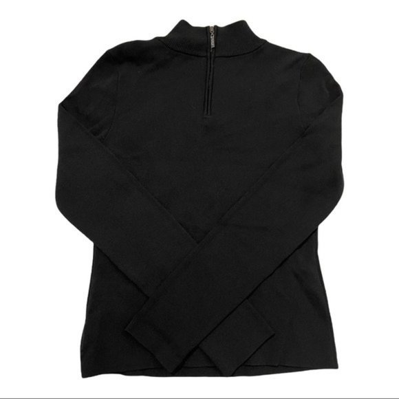 ELIZA J Embellished Mock Neck Sweater - Black - Small - Picture 4 of 4